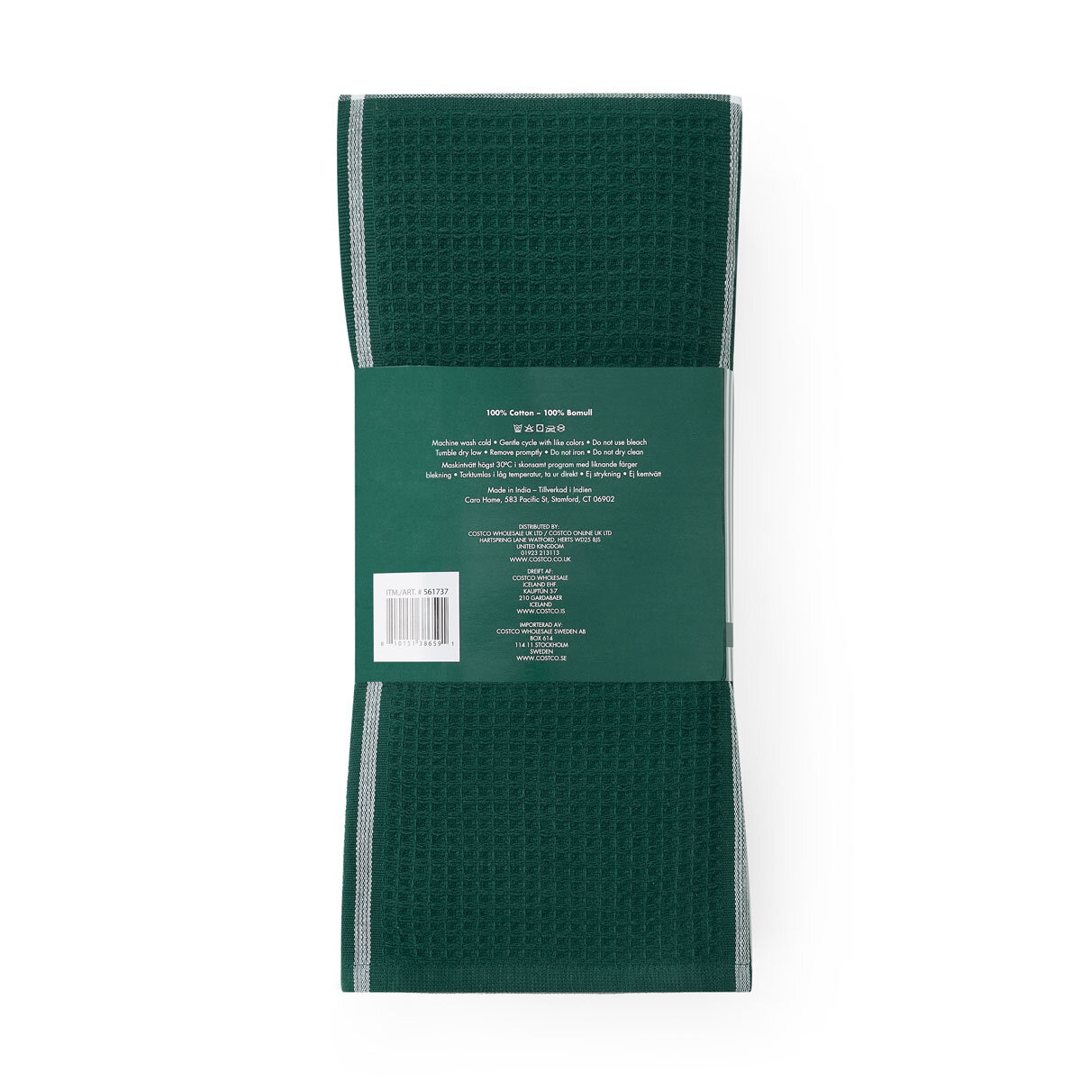 Caro Home Kitchen Towels 8 Pack in Green, 45 x 71 cm Caro Home Kitchen Towels 8 Pack in Green, 45 x 71 cm