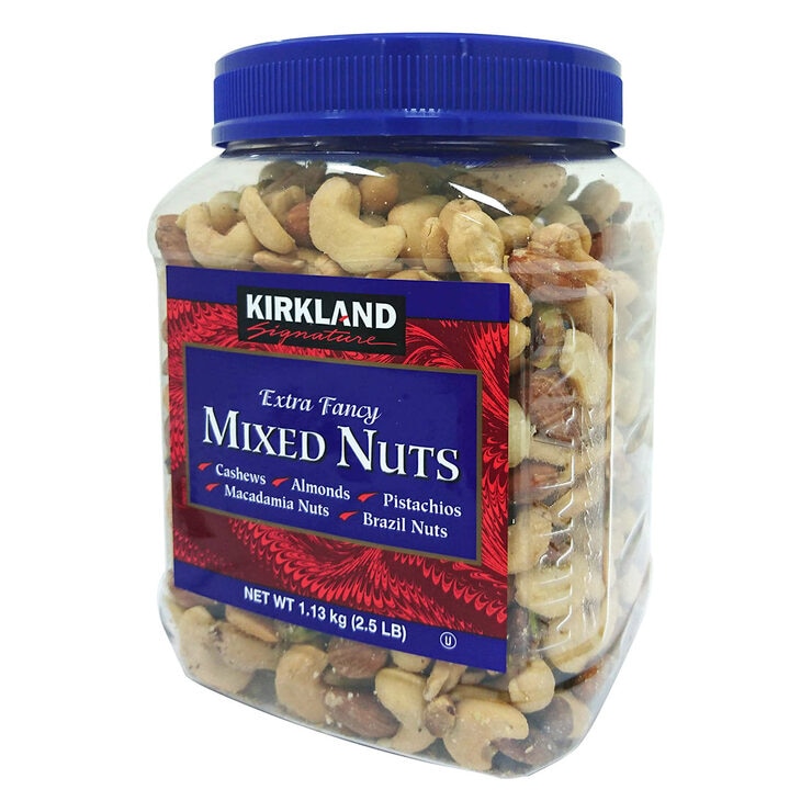 Kirkland Signature Extra Fancy Mixed Nuts, 1.13kg Side View