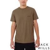 Jack Wills Mens Short Sleeve Pocket T-Shirt in Beige