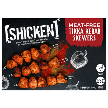 Shicken Meat-Free Tikka Kebab Skewers, 800g