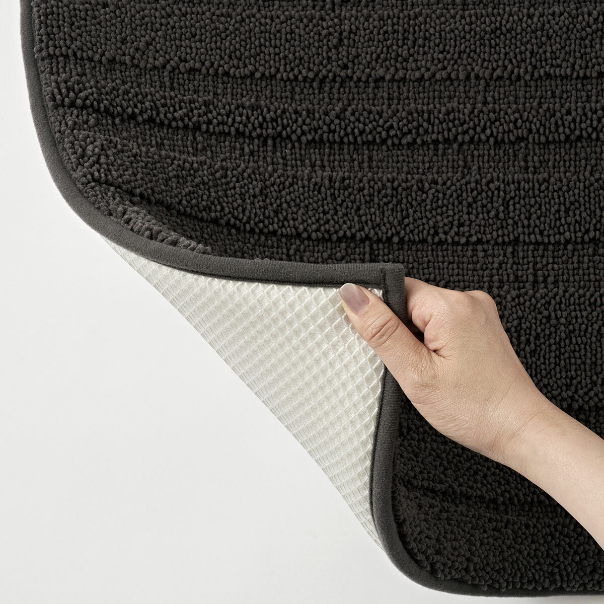 Evergrace Home Chenille Memory Foam Bath Mat in Grey, 61 x 91 cm