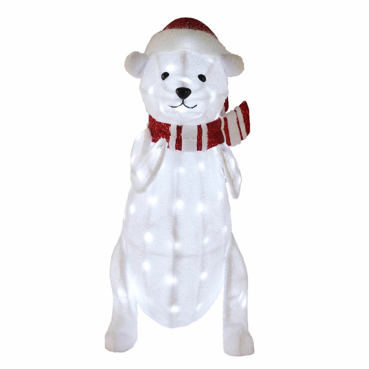 Outdoor Lit Polar Bears - Pack Of 2 Outdoor Lit Polar Bears - Pack Of 2