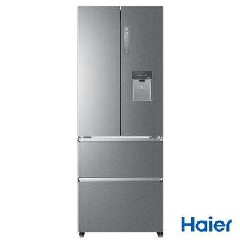 Haier HEFR3719FWMP, Multidoor Fridge Freezer, F Rated in Stainless Steel