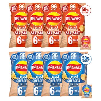 Walkers Baked Assorted Crisps, 8 x 6 x 22g