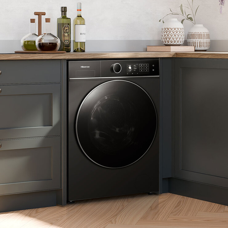 Hisense KitchenFit 5i Series WF5I1045BBQ, 10.5kg Washing Machine, A Rated in Black Hisense KitchenFit 5i Series WF5I1045BBQ, 10.5kg Washing Machine, A Rated in Black