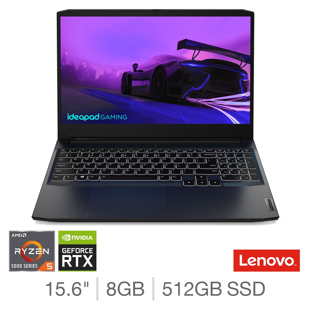 Lenovo IdeaPad Gaming 3, AMD Ryzen 5, 8GB RAM, 512GB SSD,...