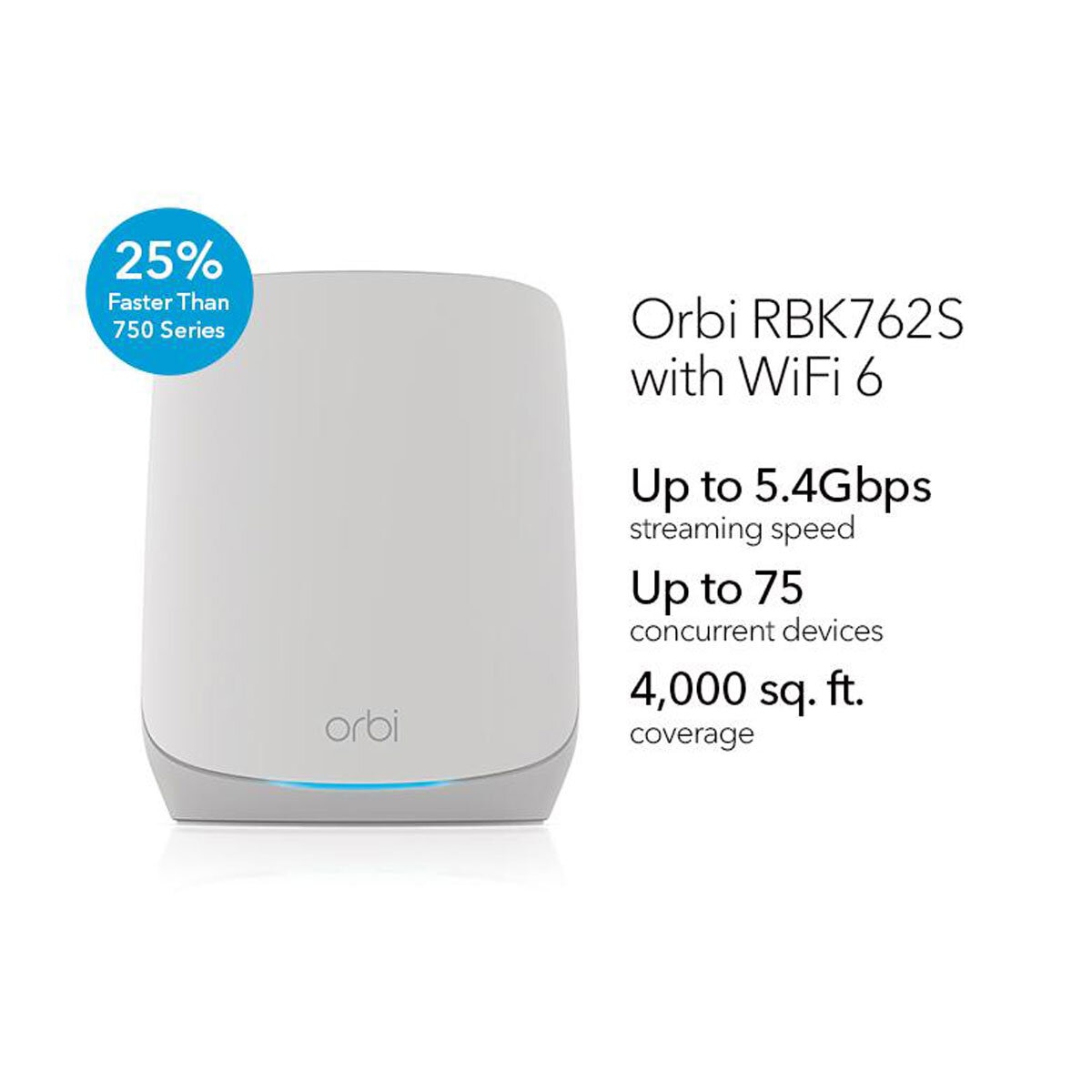 Netgear Orbi RBK762S Tri-band WiFi 6 Mesh System