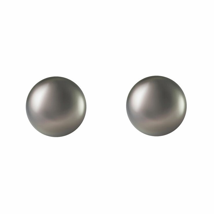 10-10.5mm Tahitian Pearl Earrings, 14ct White Gold 10-10.5mm Tahitian Pearl Earrings, 14ct White Gold