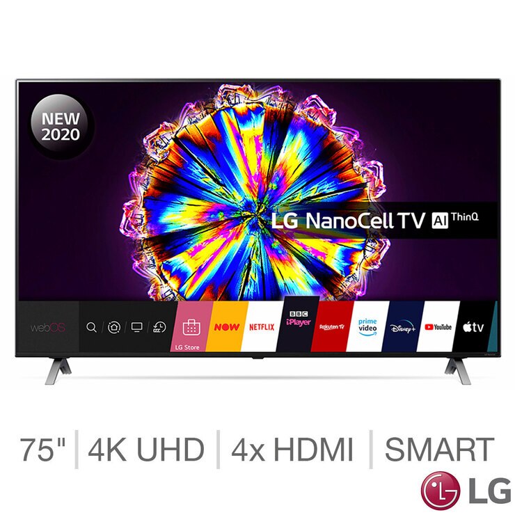 Lg 75nano906na 75 Inch Nanocell 4k Ultra Hd Smart Tv Costco Uk