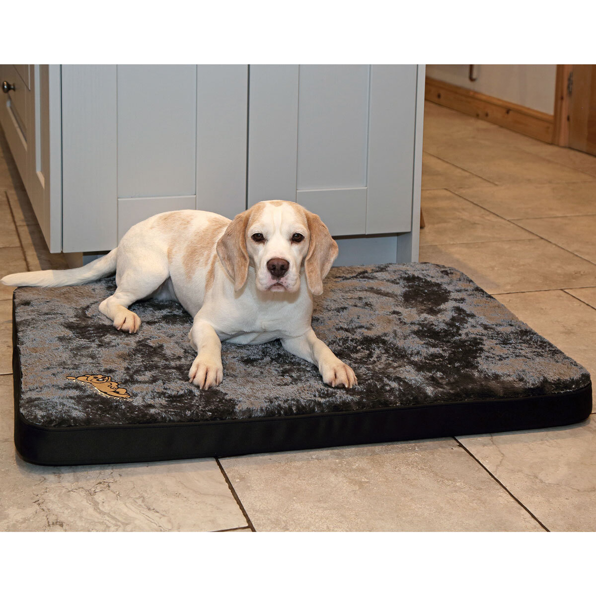 Snoozzzeee Dog Deluxe Reversible Pet Mat 28" x 39" in Black