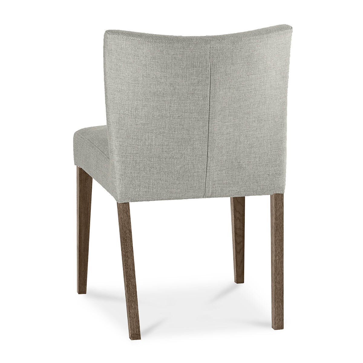 Back image of Milan lowback upholstered grey dining chair