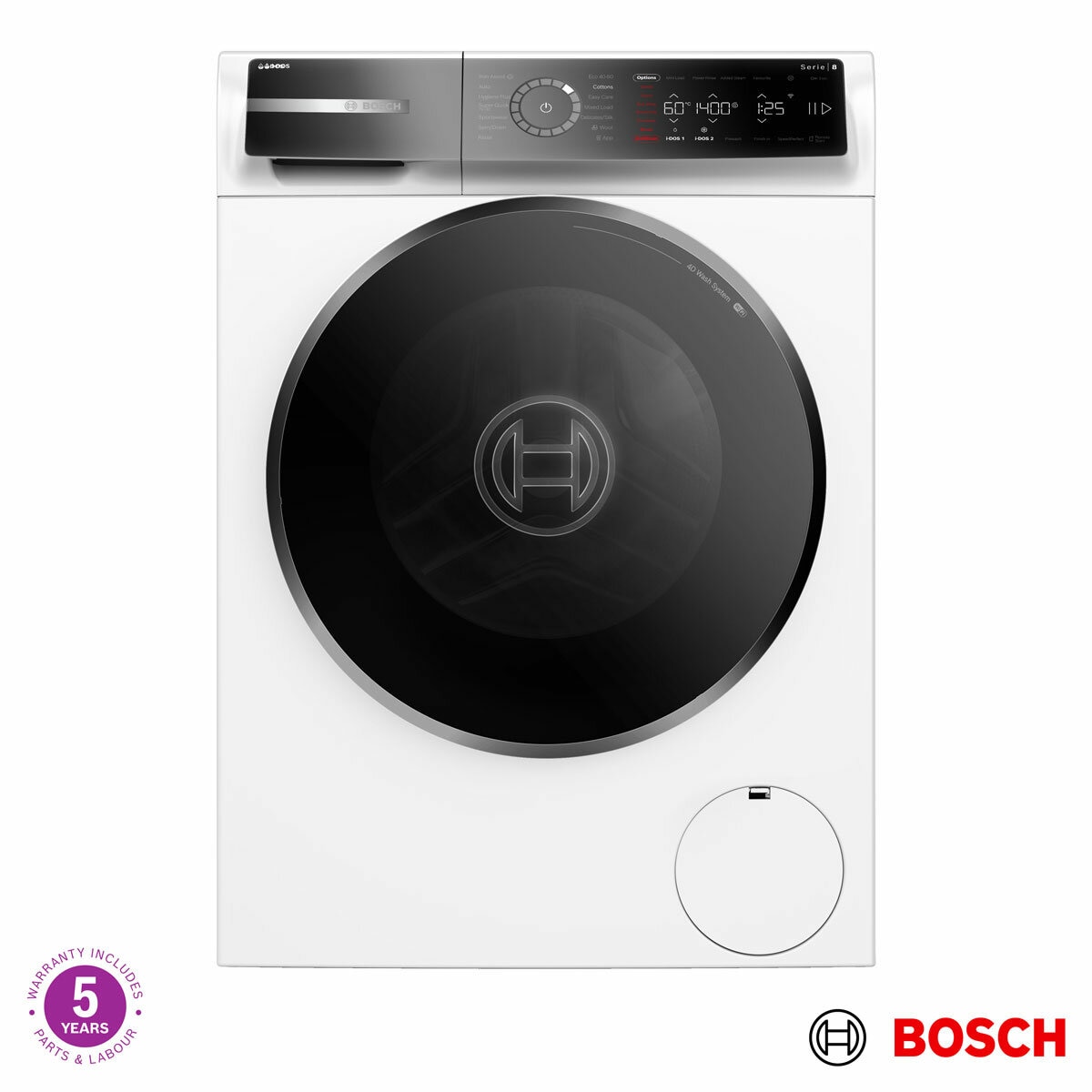 Bosch WGB264A1GB Series 8, 11kg Washing Machine, A Rated in White