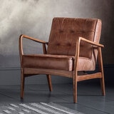 Gallery Humber Vintage Brown Leather Armchair