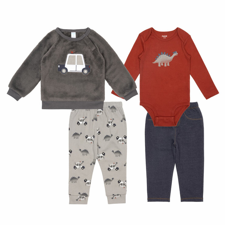 Pekkle Plush Infant 4 Piece Set (3-24 Months)