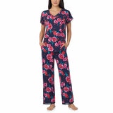Carole Hochman 3 Piece Pyjama Set In Navy Floral