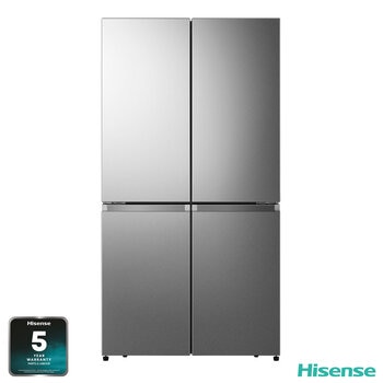Hisense RQ758N4SASE, Pureflat Multi Door Fridge Freezer, E Rated in Silver