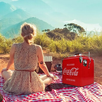 Coca-Cola 13L Stainless Steel Ice Chest with Bottle Opener 18 Can