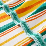 Oversized 100% Cotton Teal Striped Beach Towel