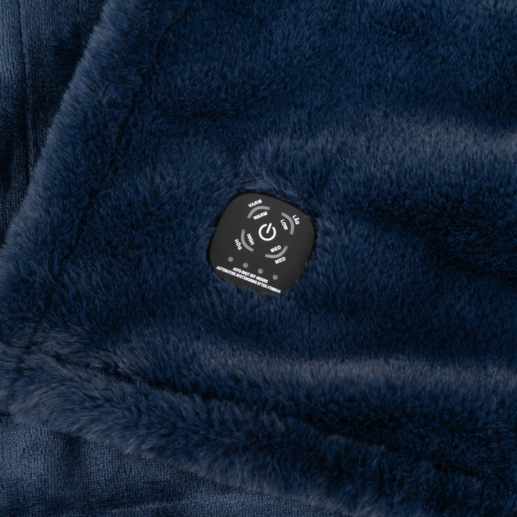 Berkshire Heated Throw Dual Plug in Navy