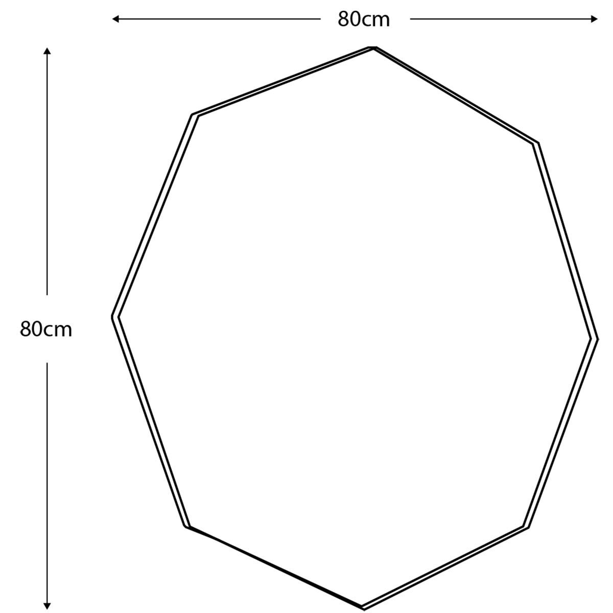 Bowie Octagon Mirror, Champagne