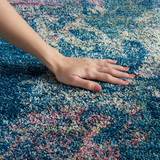 Fusion Deep Navy Abstract Rug, 160 x 221 cm