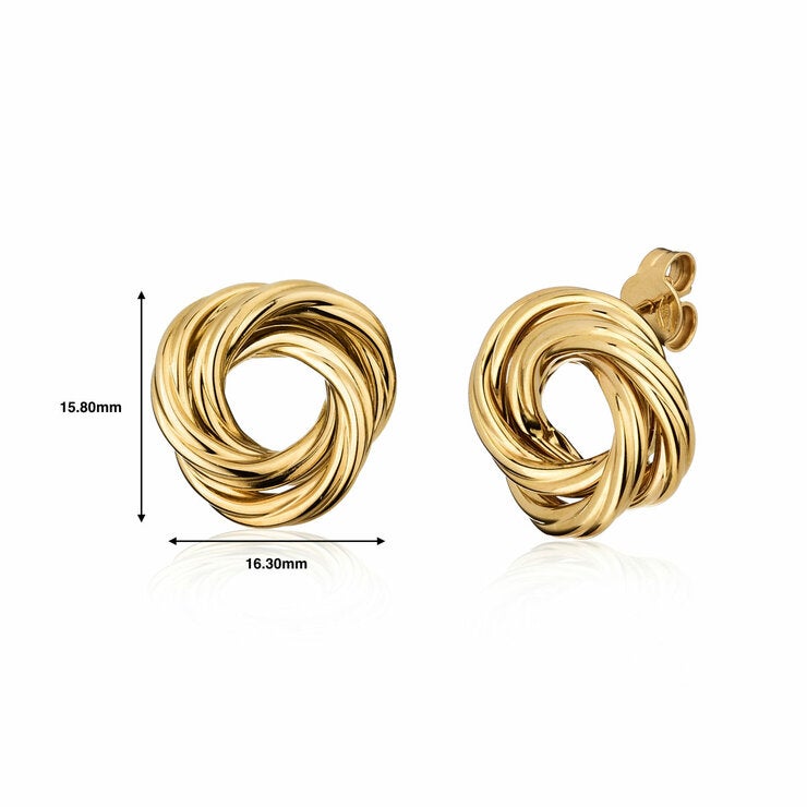 14ct Yellow Gold Love Knot Earrings 14ct Yellow Gold Love Knot Earrings
