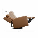 Simon Li Wren Brown Leather Power Reclining Armchair with Power Headrest Simon Li Wren Brown Leather Power Reclining Armchair with Power Headrest