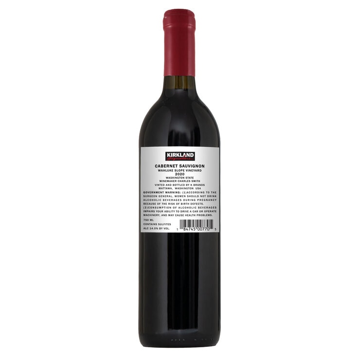 Kirkland Signature K Vine Cabernet Sauvignon 2020, 75cl