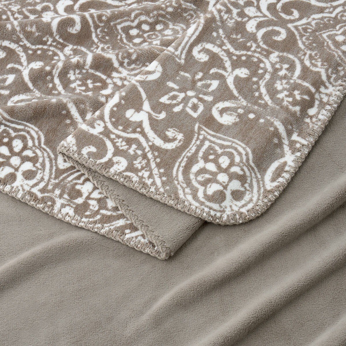 Casual Living Reversible Taupe Plush Throw, 127 x 177 cm Casual Living Reversible Taupe Plush Throw, 127 x 177 cm