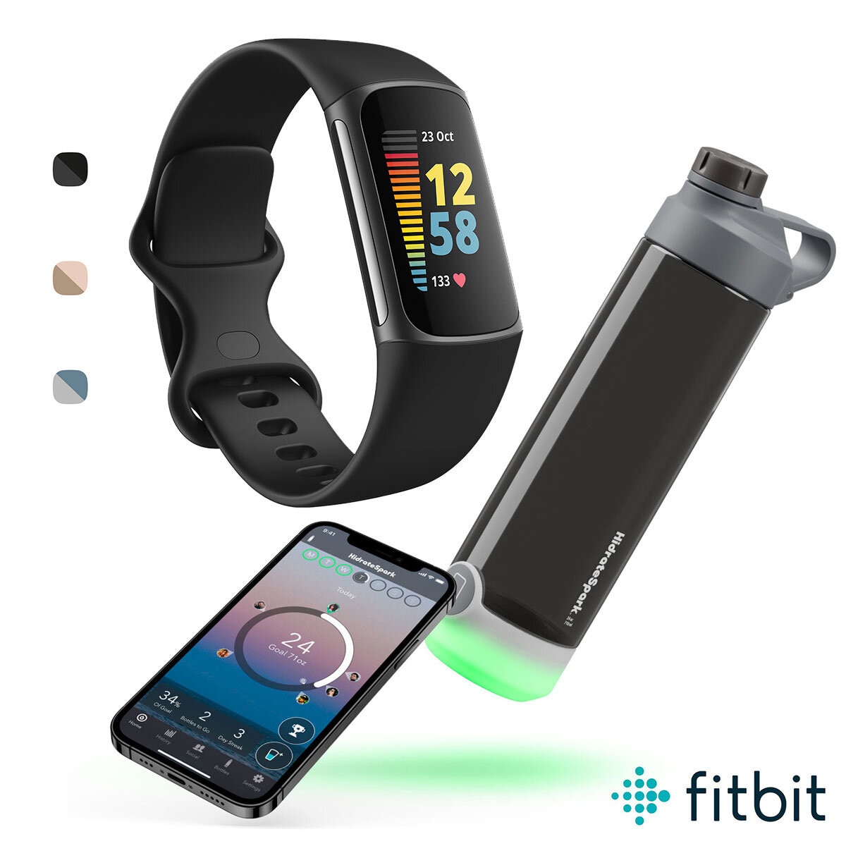 Fitbit Charge 5 Activity Tracker in Black with 6 Months P...