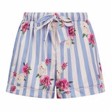 Ted Baker Ladies Satin 2 Piece PJ Set in Light Blue & White