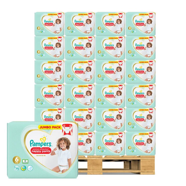 Pampers Premium Protection Nappy Pants Size 6, 66 x 70 Jumbo Packs