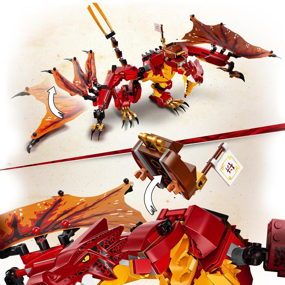 Buy LEGO Ninjago Fire Dragon Attack Close up 2 Image at costco.co.uk