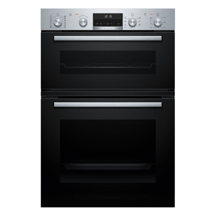 Bosch Series 6 MBA578BS7B Built In Double Electric Oven, A Rated in Silver