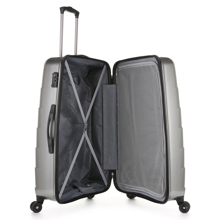 Antler Camden 3 Piece Hardside Suitcase Set, Silver Costco UK