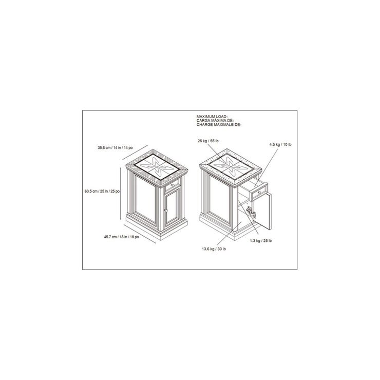 Well Universal Chairside Table Costco UK