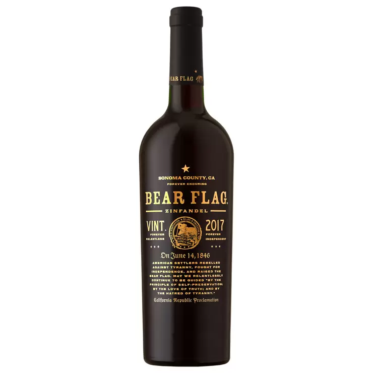 image of bottle of bear flag zinfandel wine image of bottle of bear flag zinfandel wine
