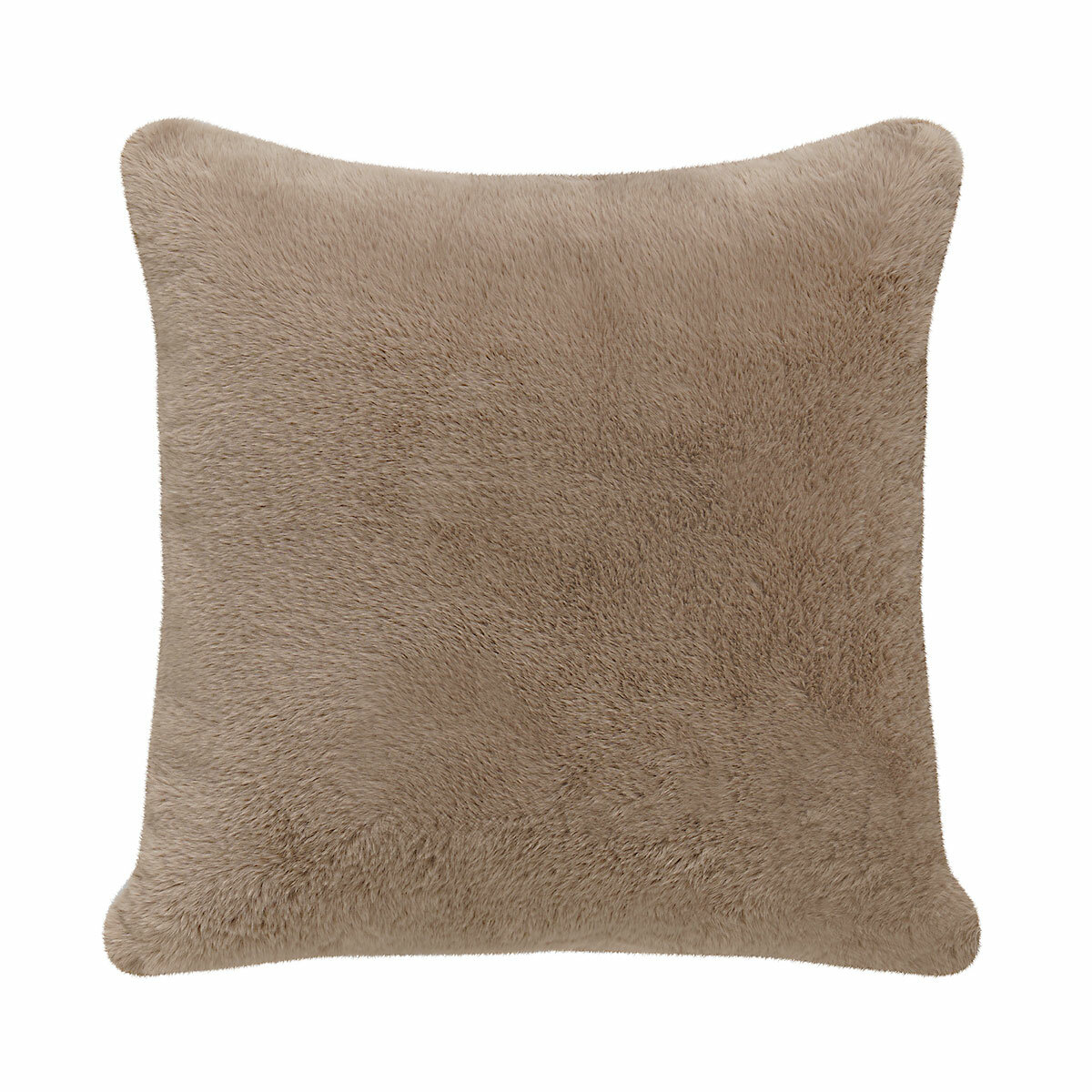 Mon Chateau Faux Fur Cushion in Taupe, 50 x 50 cm