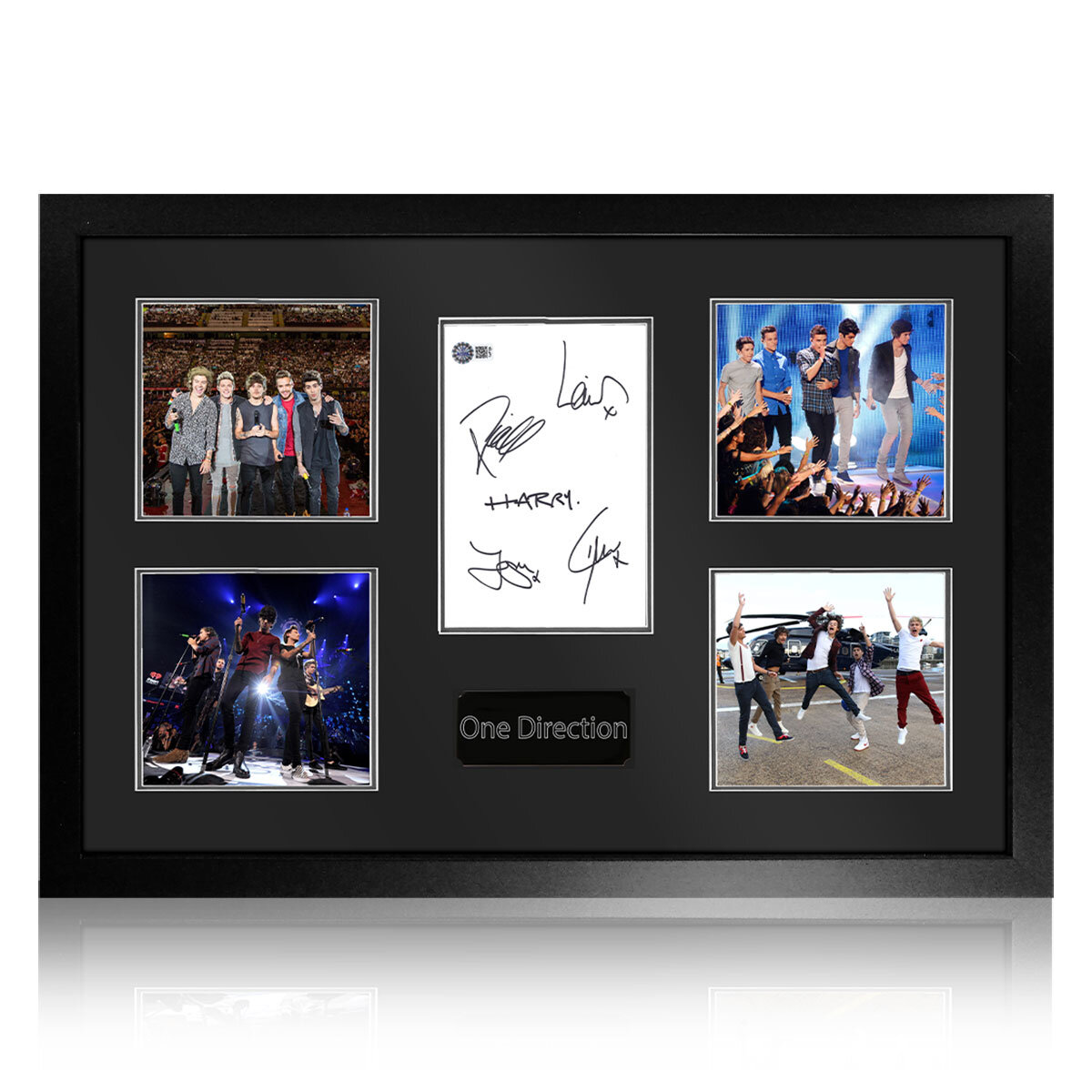 One Direction Band Signed Iconic Frame (AFTAL Authentication)