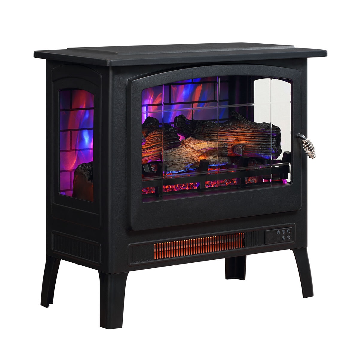 Bayside Furnishings Electric Stove in Black, 1.8kW