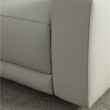 Simon Li Wren Light Grey Leather Power Reclining 3 Seater Sofa with Power Headrest Simon Li Wren Light Grey Leather Power Reclining 3 Seater Sofa with Power Headrest