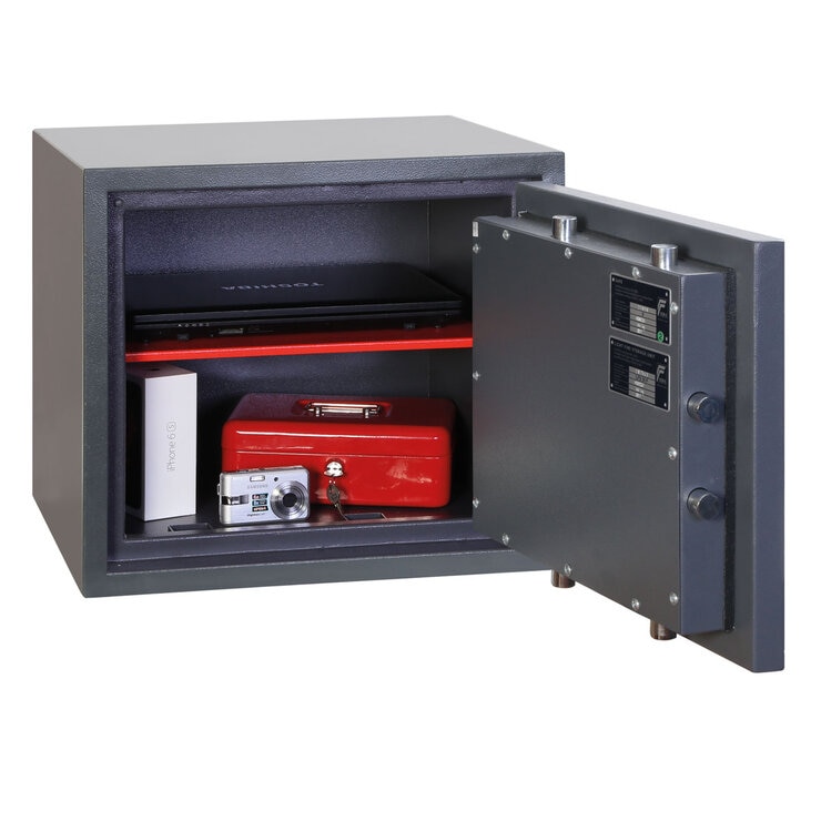 Cut out image of safe with door partially open