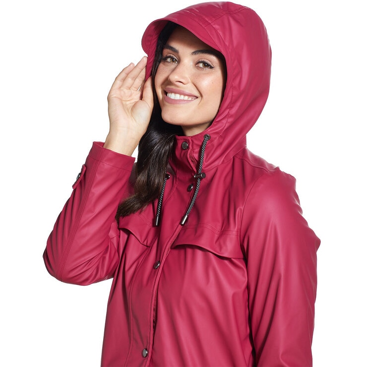 Weatherproof Women's Slicker Jacket in Red Costco UK