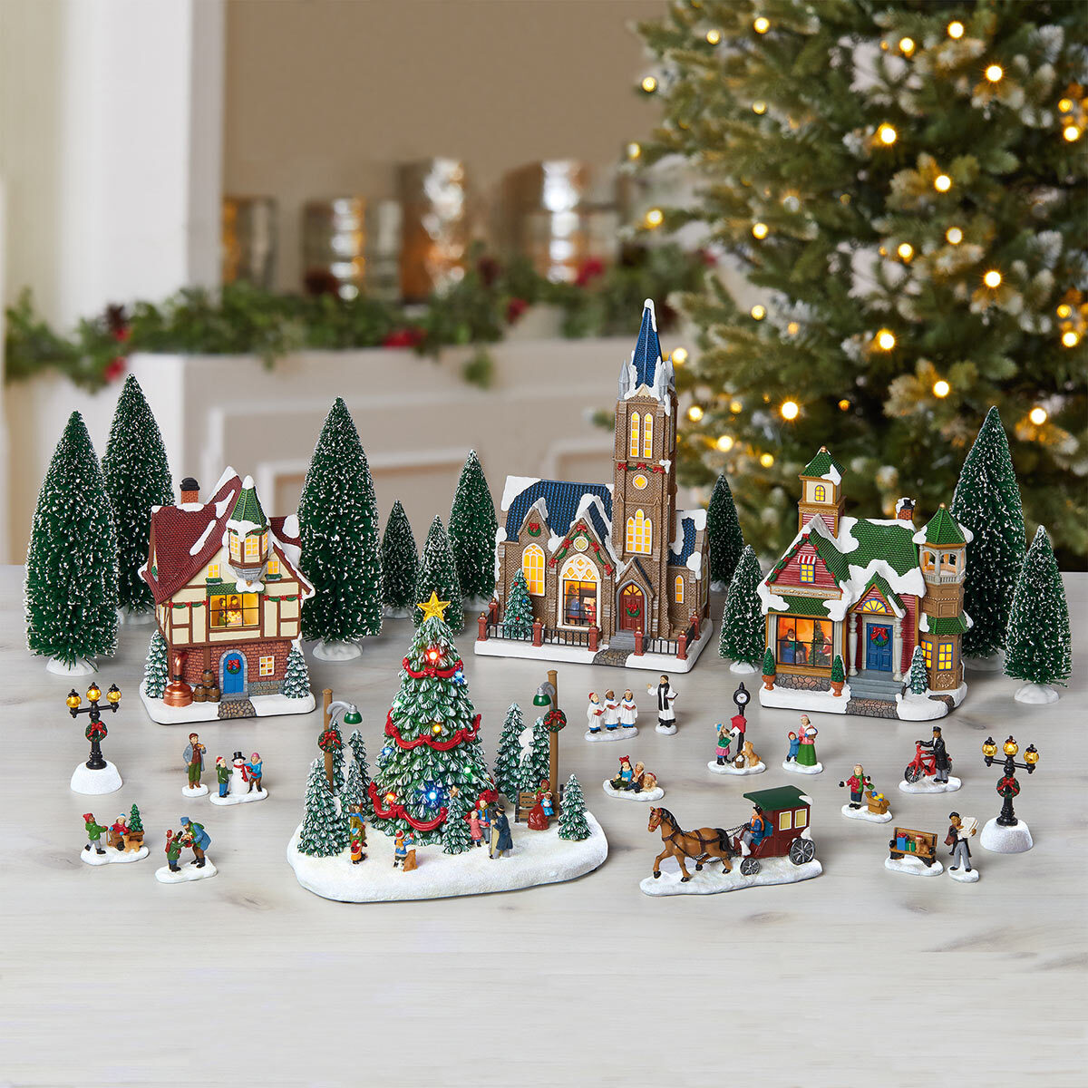 Buy Christmas Holiday Village 30 Pieces Lifestyle Image at Costco.co.uk