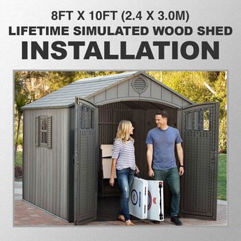 Installation for Lifetime 8ft x 10ft (2.4 x 3.0m)