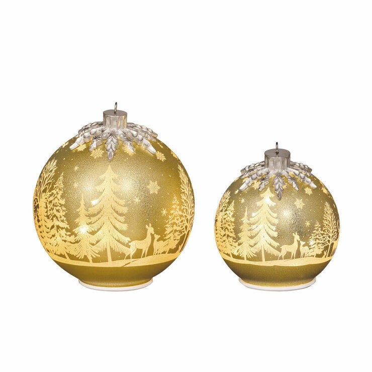 Glass Rotating Balls Assortment- Set of 2 Glass Rotating Balls Assortment- Set of 2