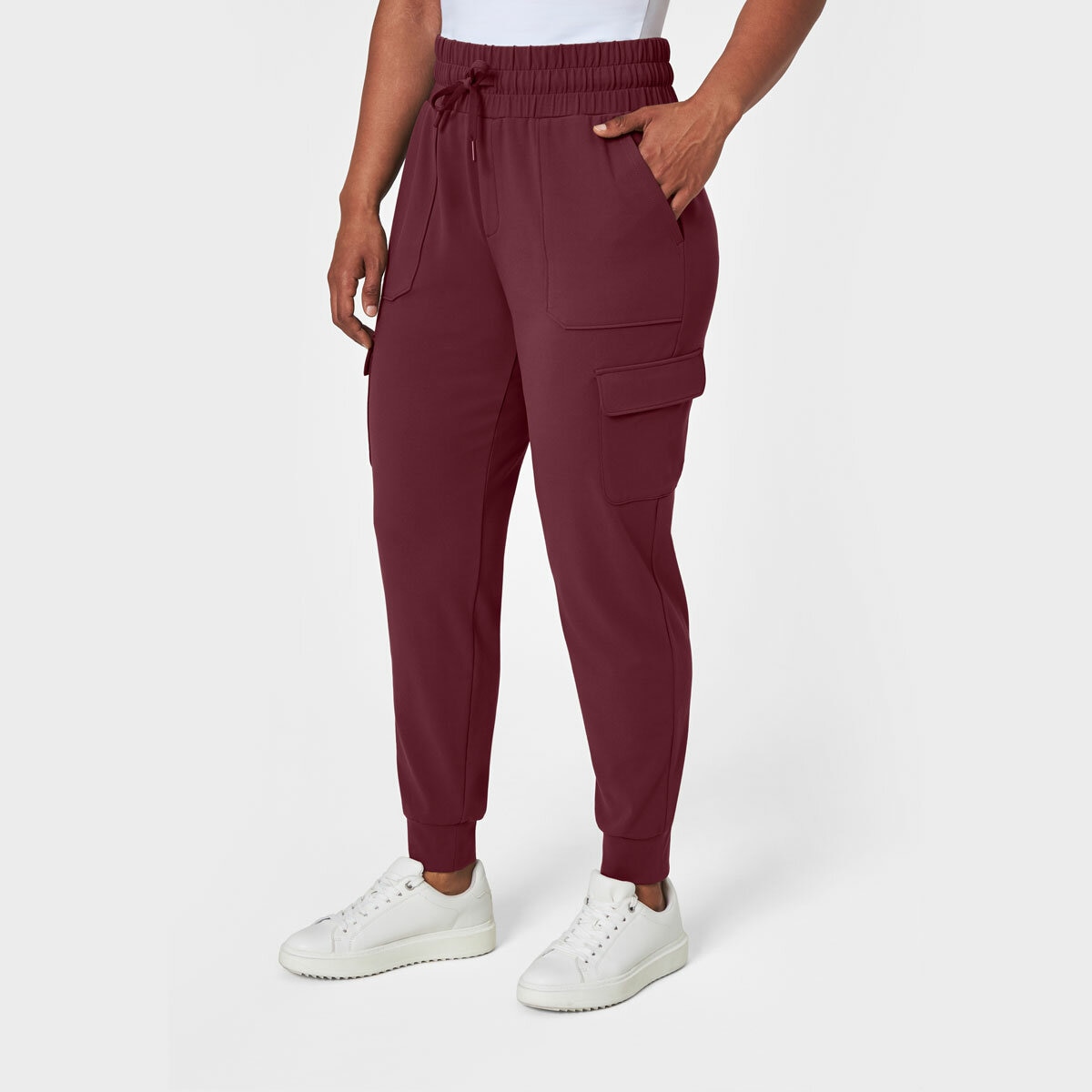 Mondetta Ladies Cargo Cuffed Jogger in Purple