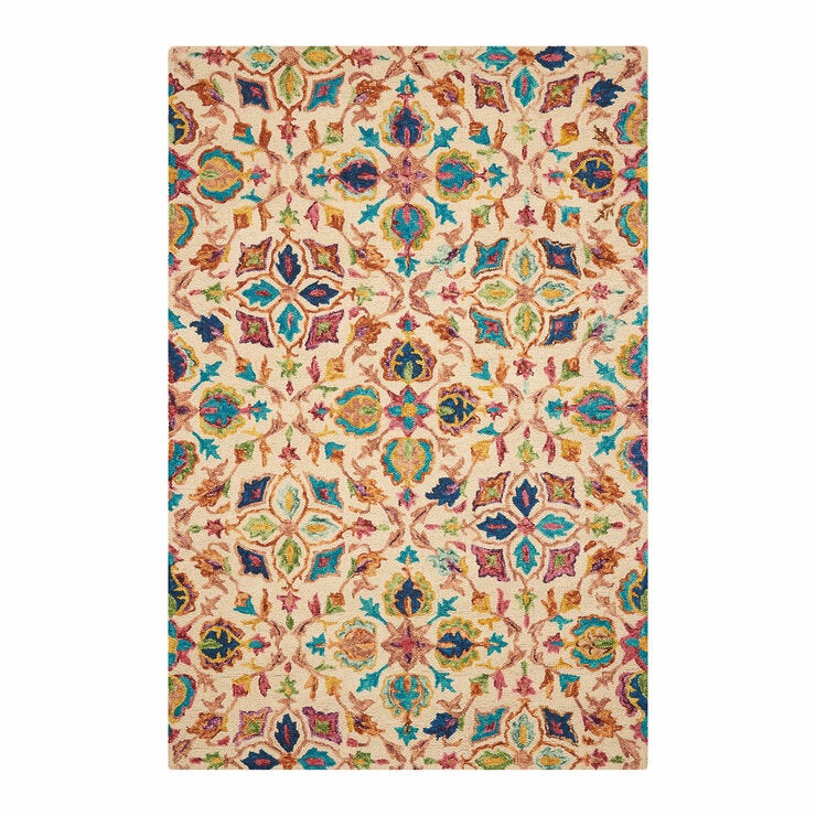 Nourison Vibrant Wool Ivory Rug, in 3 Sizes