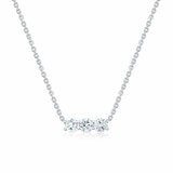 0.90ctw Round Brilliant Cut Diamond 3 Stone Pendant, 14ct White Gold 0.90ctw Round Brilliant Cut Diamond 3 Stone Pendant, 14ct White Gold