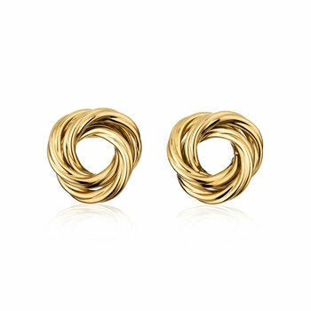 14ct Yellow Gold Love Knot Earrings